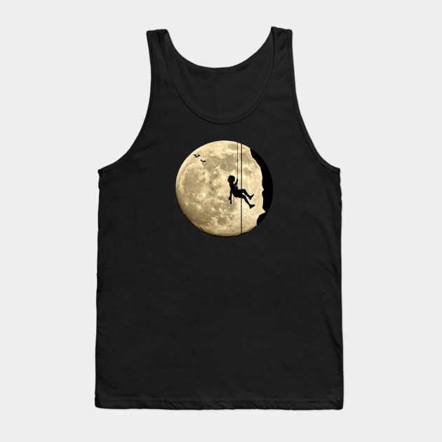 Mountaineering free climbing bouldering moon sky Tank Top by BurunduXX-Factory